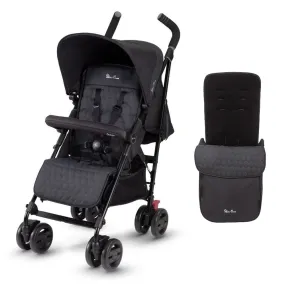 Silver Cross Pop Pushchair With Footmuff - Black