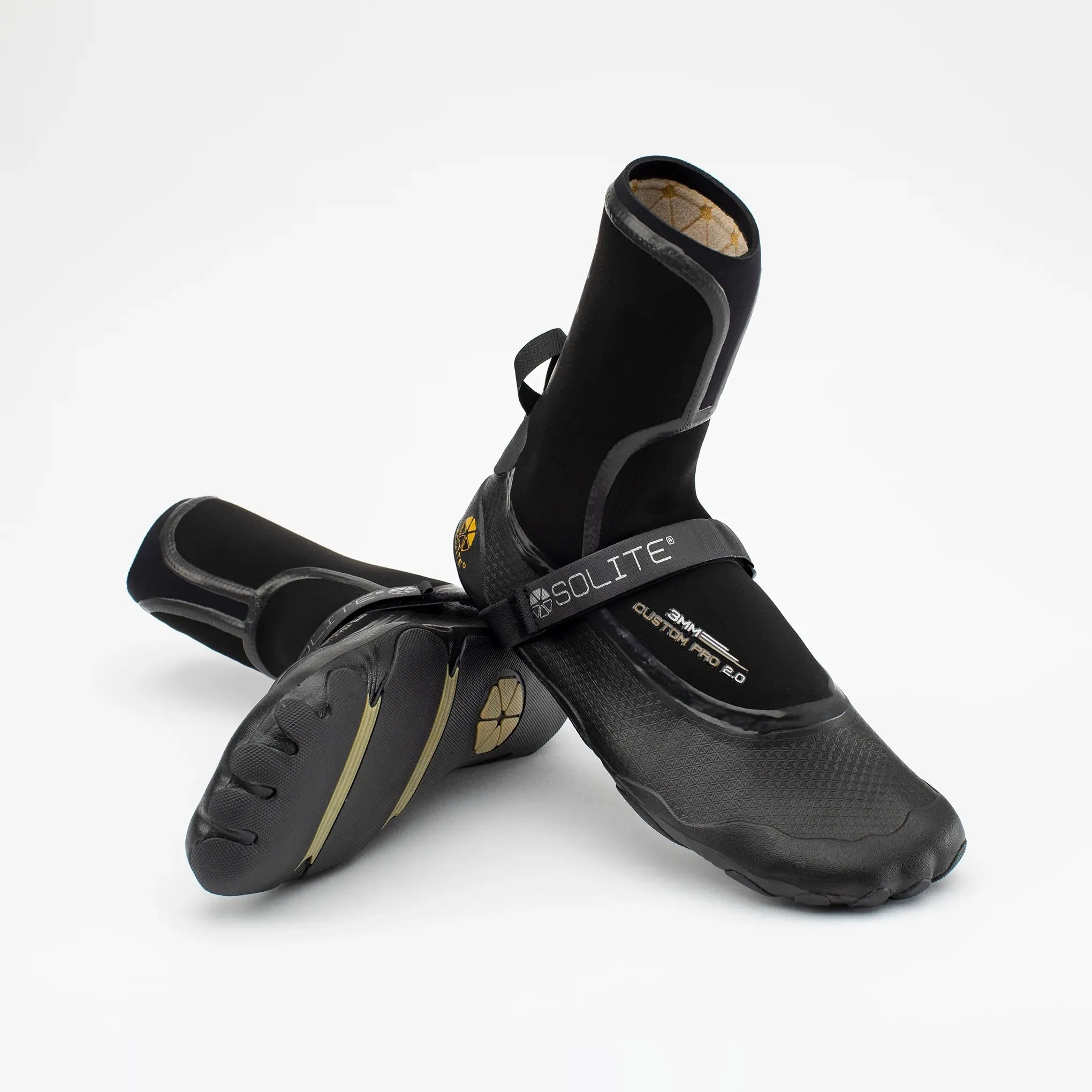 Solite Adults 3mm Custom Pro 2.0 Booties Black/Gum