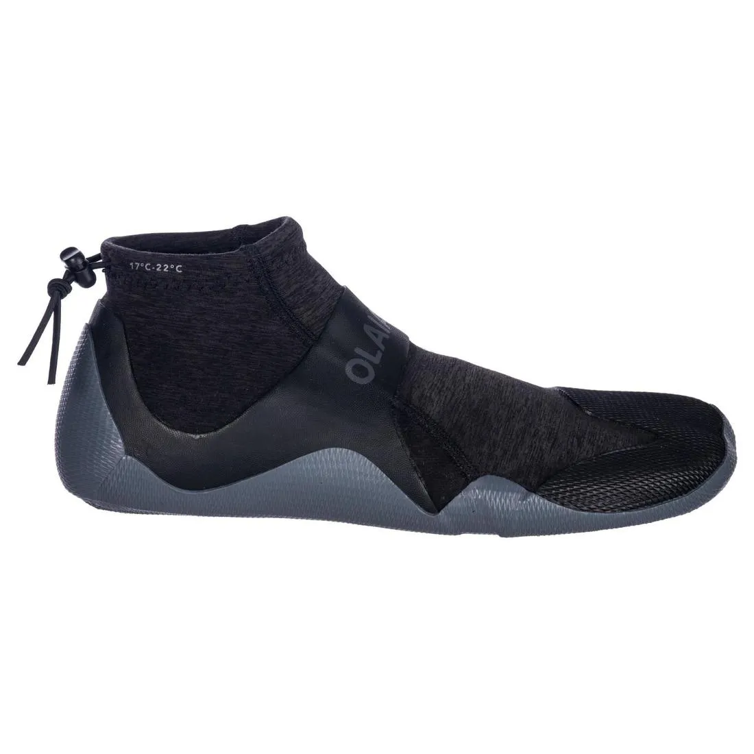 Surfing 2mm Neoprene Low Boots 500 - Grey Black