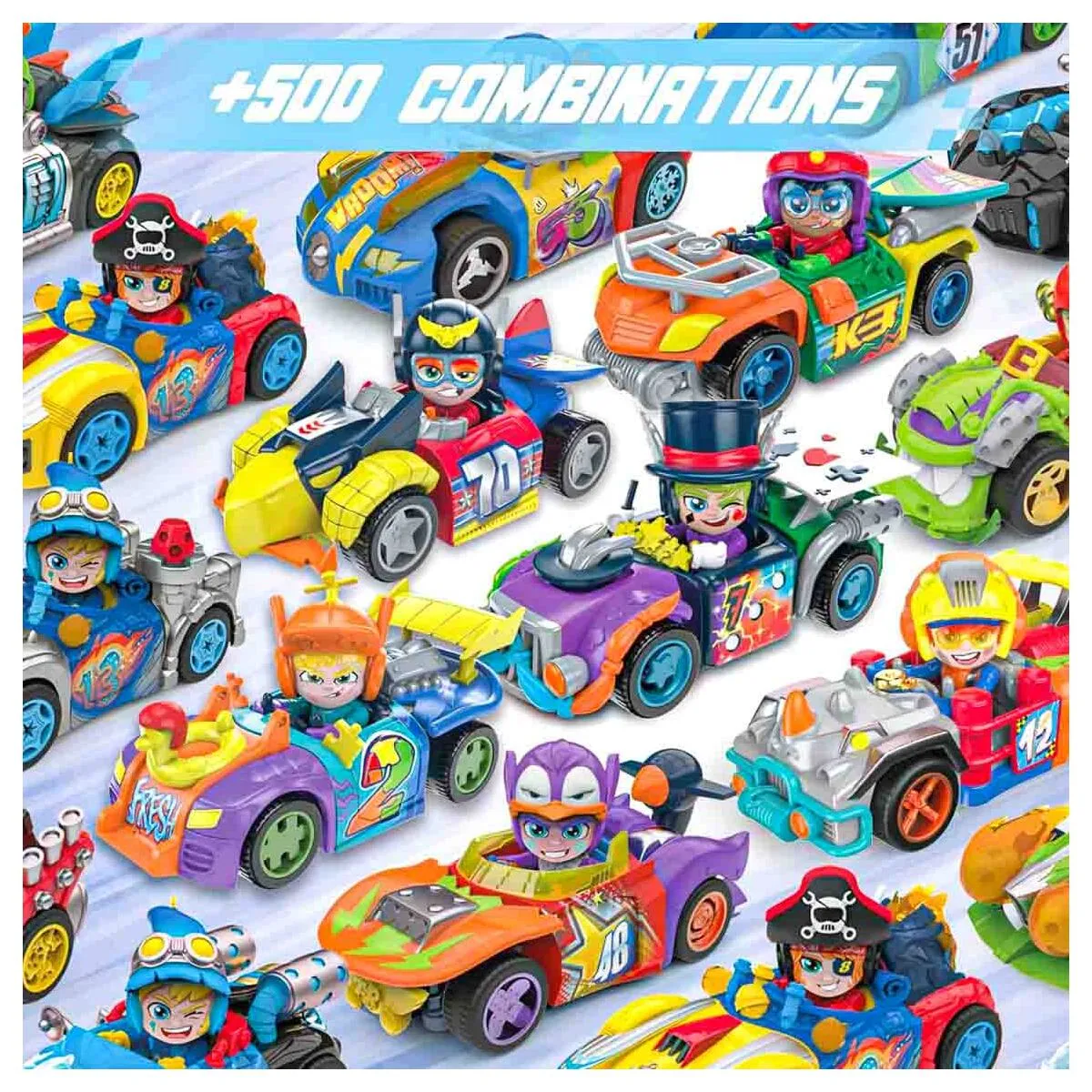 T-Racers Turbo Tuning Teams Mix and Race Colour Rush Series (styles vary)