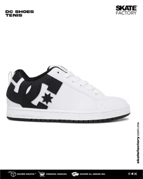 TENIS DC SHOES COURT GRAFFIK BLANCO NEGRO