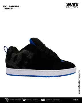 TENIS DC SHOES COURT GRAFFIK NEGRO AZUL BKN