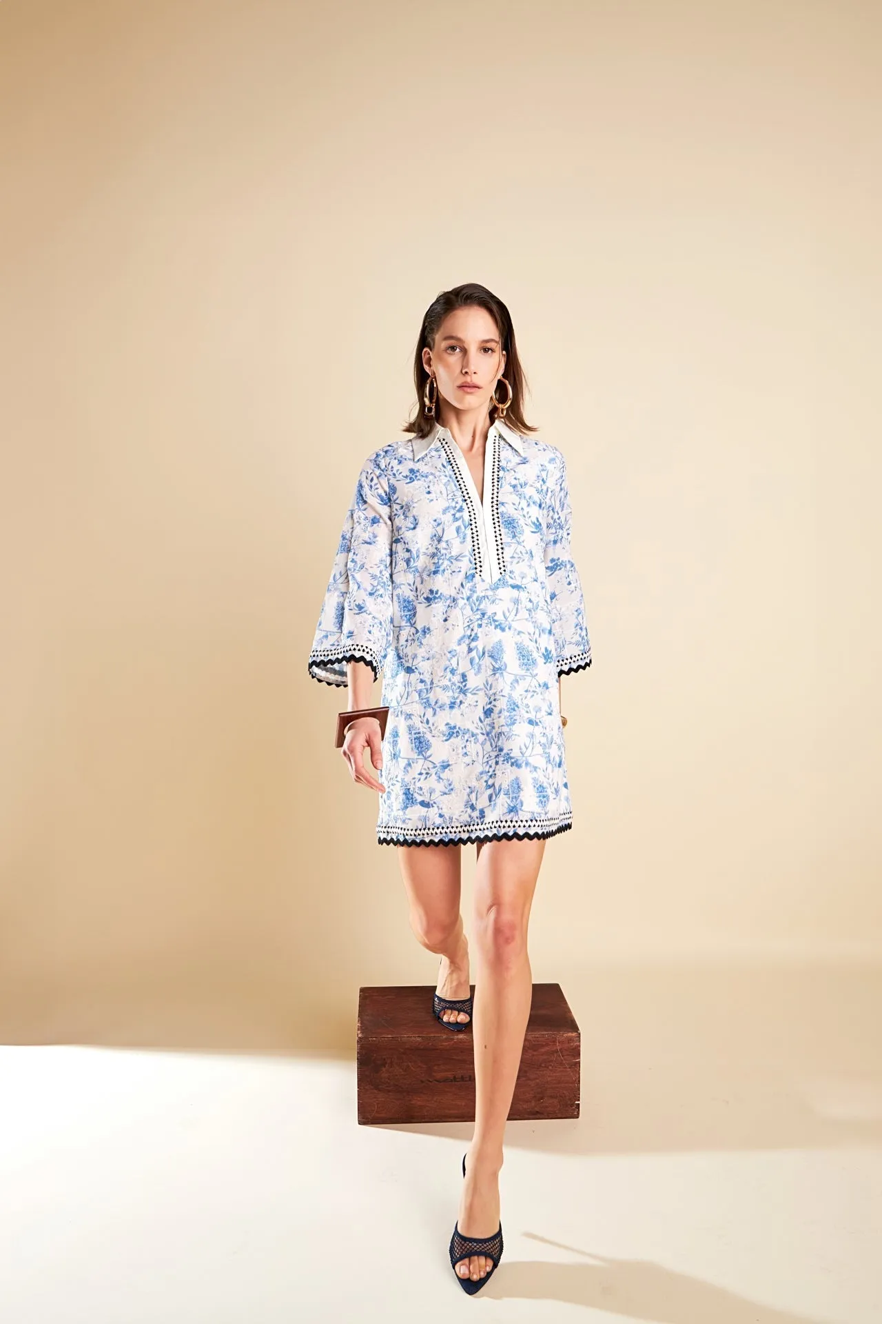 Tunic Dress with Trim Detail