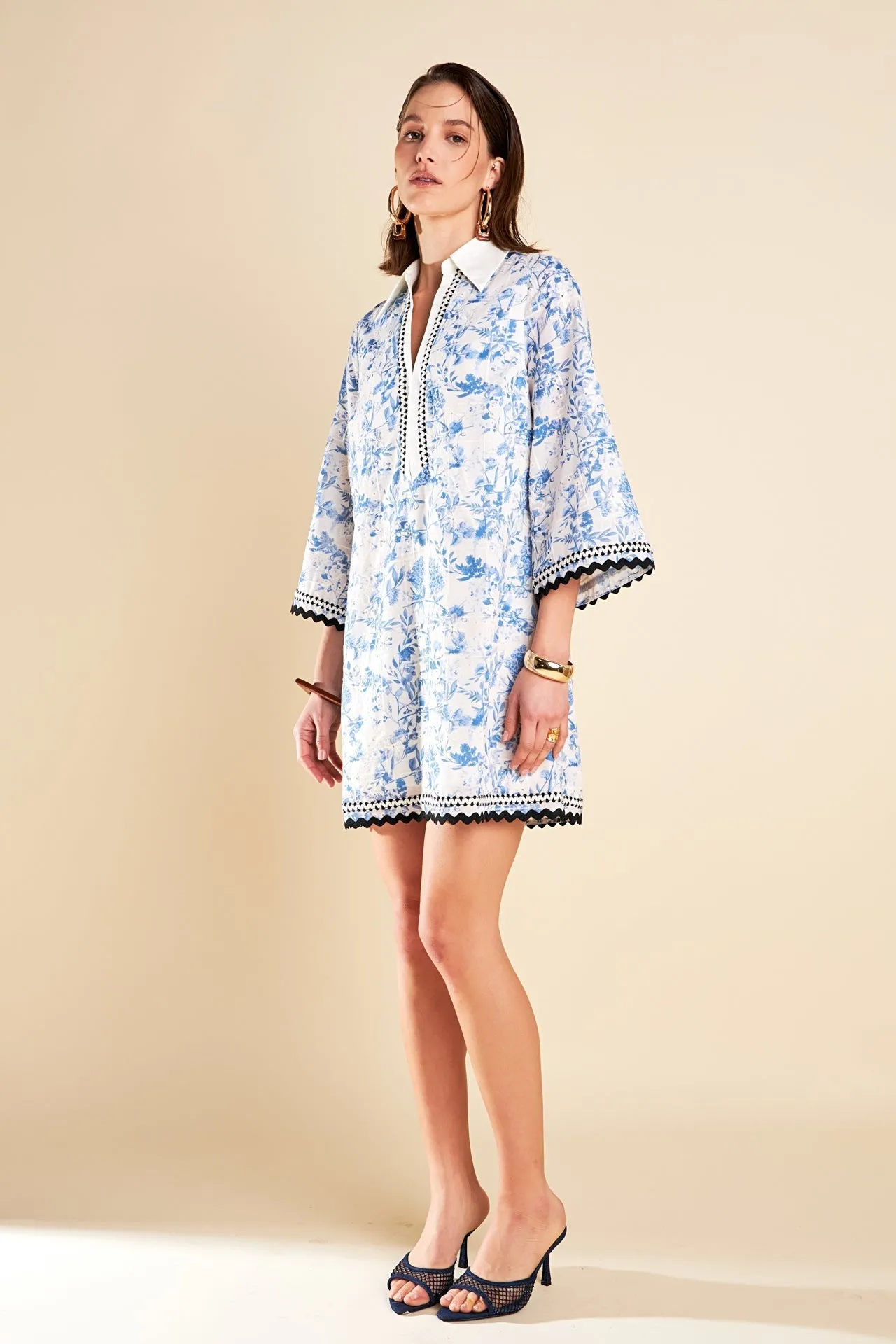 Tunic Dress with Trim Detail