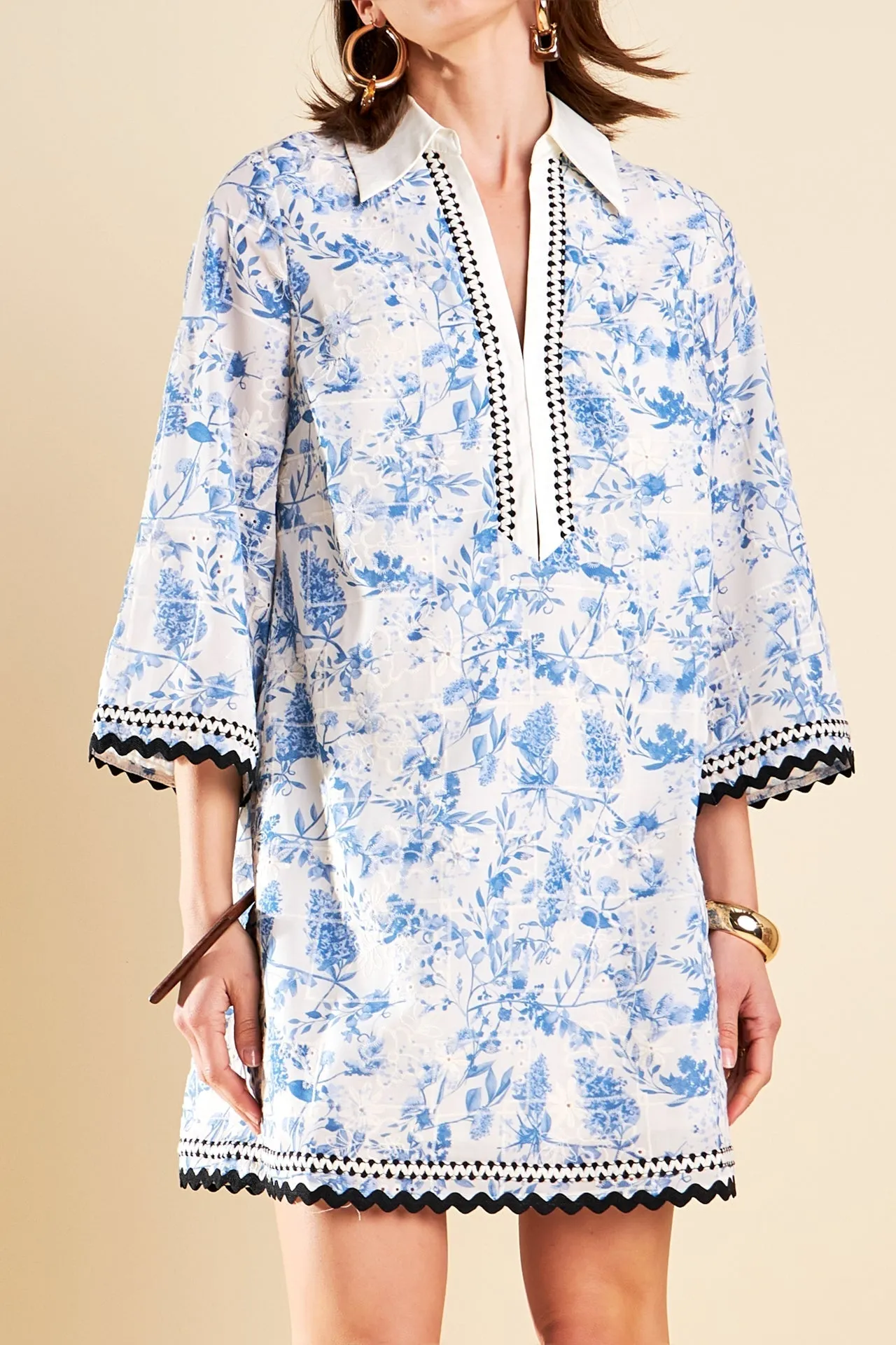 Tunic Dress with Trim Detail