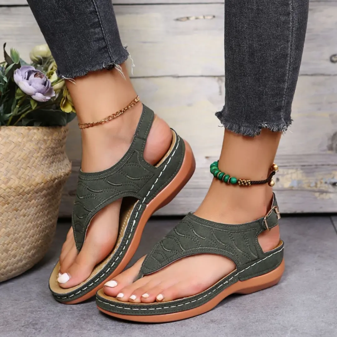 Uniqcloud Arch Support Wide Toe Box Clip Toe Sandals