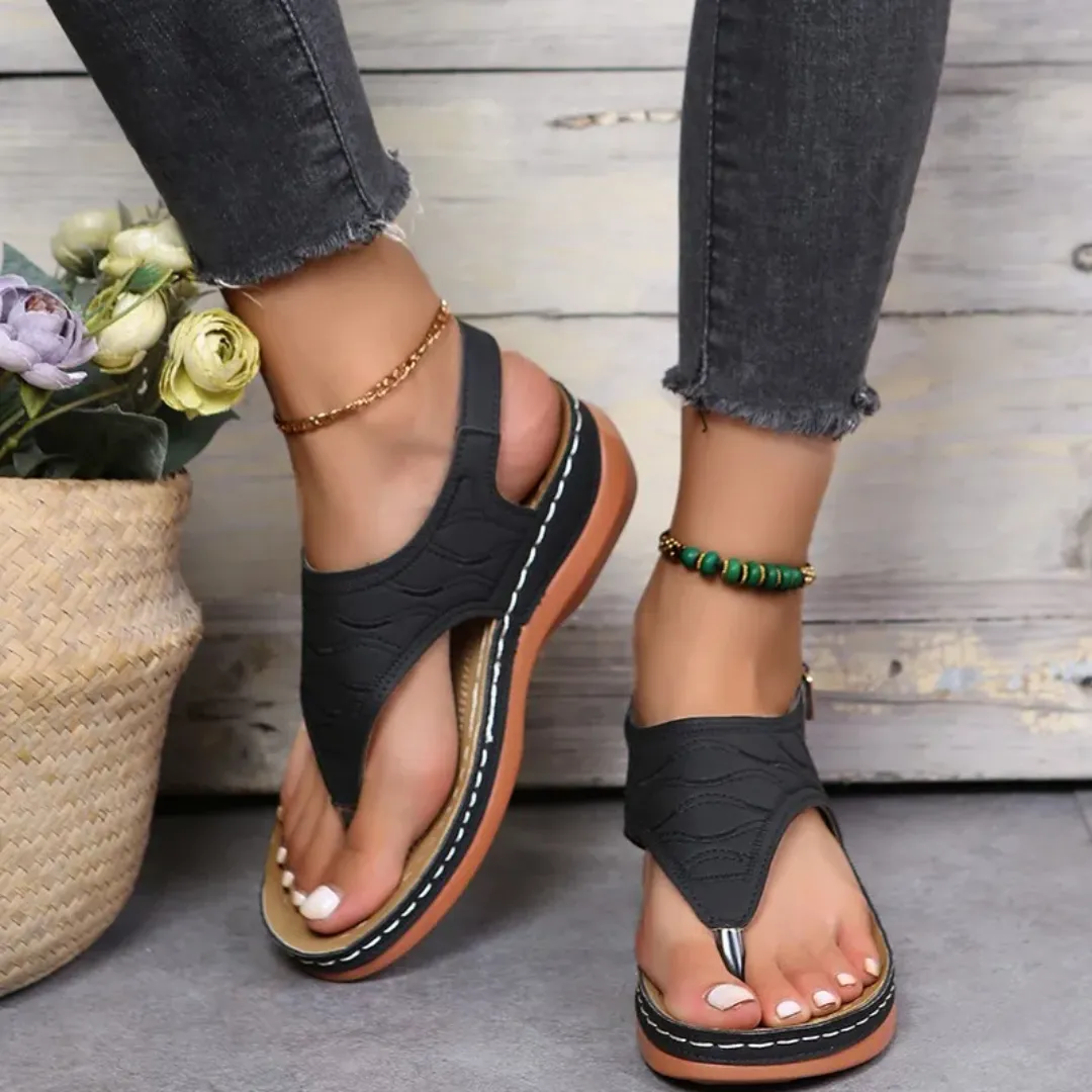 Uniqcloud Arch Support Wide Toe Box Clip Toe Sandals
