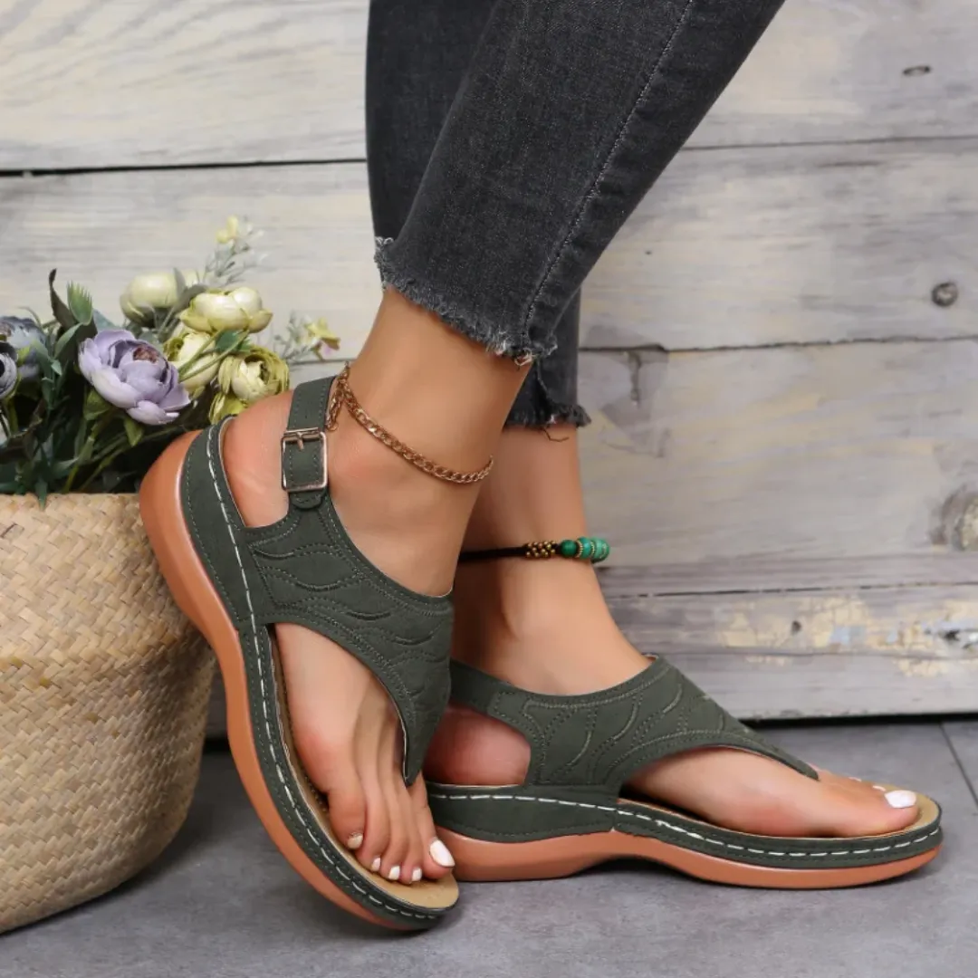 Uniqcloud Arch Support Wide Toe Box Clip Toe Sandals