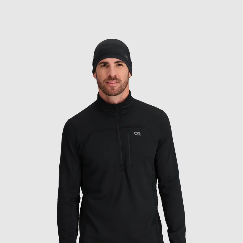 Vigor Grid Fleece Beanie - Black
