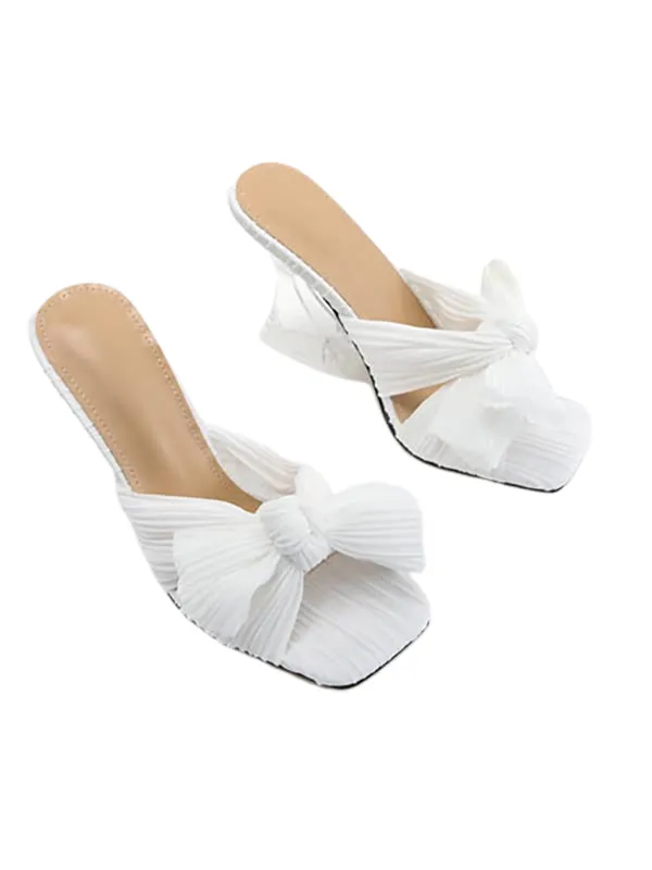 Wedding Shoes Square Toe&Mules