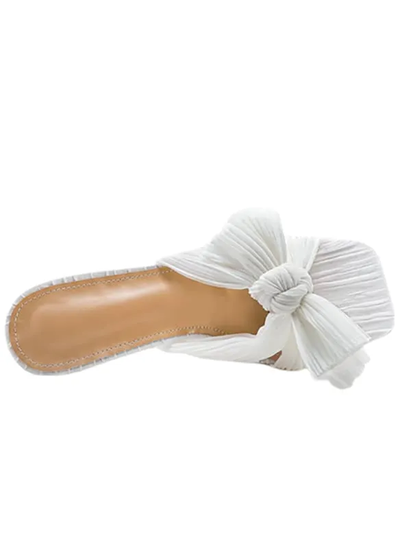 Wedding Shoes Square Toe&Mules