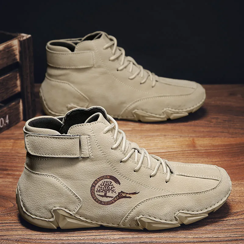Winter Men's Boots Suede With Fur Ankle Boots