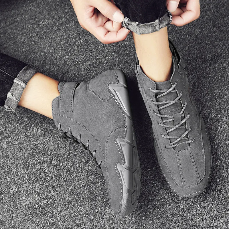 Winter Men's Boots Suede With Fur Ankle Boots