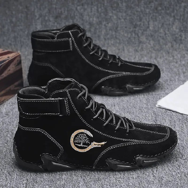 Winter Men's Boots Suede With Fur Ankle Boots