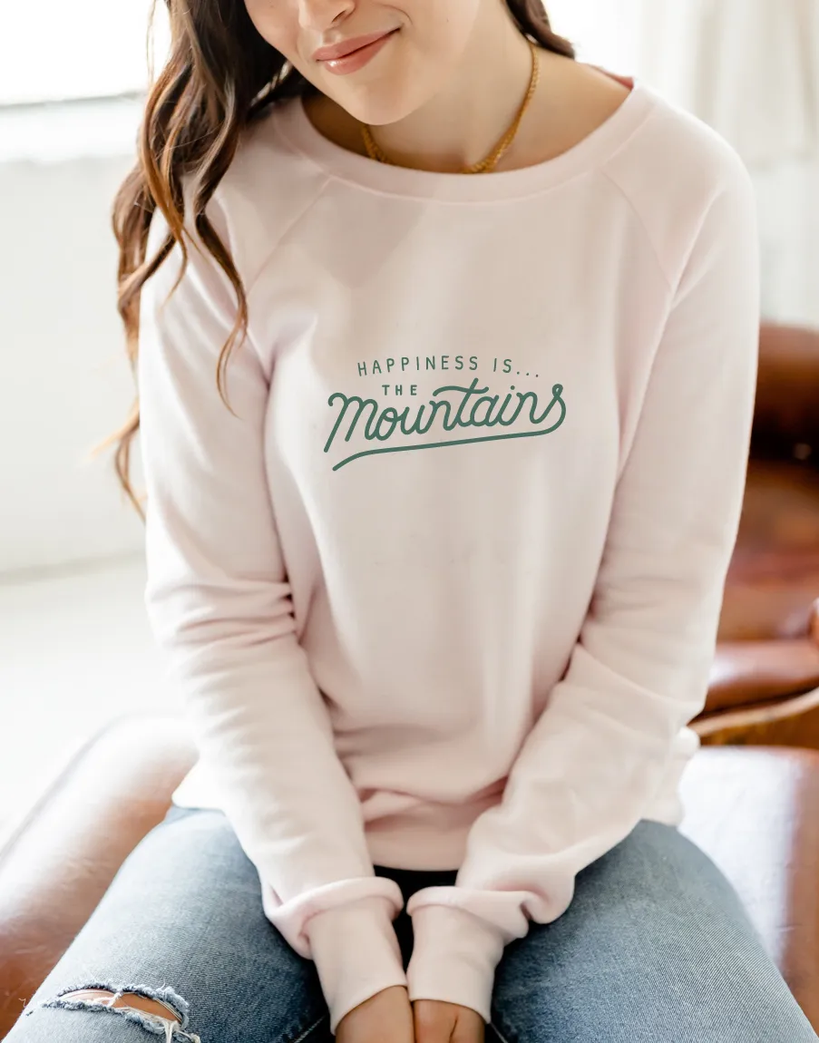 Women's Mountains Crew Sweatshirt, Ballet Pink